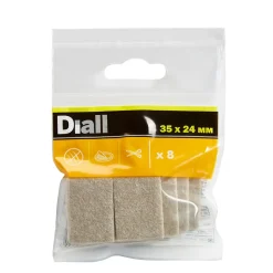 Patin en feutre auto-adhésifs Diall 35 x 24 mm x 8, beige