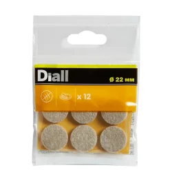 Patin en feutre auto-adhésifs Diall 22 mm x 12, beige