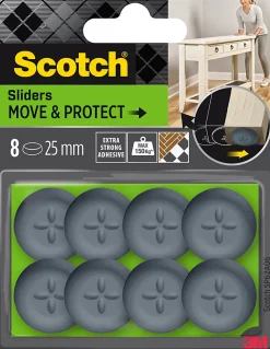 Patin glisseur adhésif rond gris Scotch ø25 mm