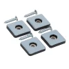 Patin vissés Diall 25*25 mm x 4, noir + gris/bleu