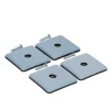 Patin vissés Diall 50*50 mm x 4, noir + gris/bleu