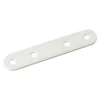 4 Pattes d'assemblage Acier Blanc L.120x H.15 x EP.2mm
