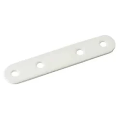 4 Pattes d'assemblage Acier Blanc L.120x H.15 x EP.2mm