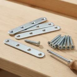 4 Pattes d'assemblage Acier zingué L.100xH.15xEP.2 mm