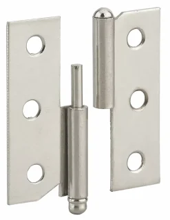 Paumelle de porte de meuble / porte légère, 50x40mm, acier, gauche - THIRARD