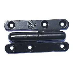 Paumelle noire ronde Afbat 110 x 55 mm droite