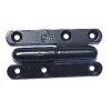 Paumelle noire ronde Afbat 140 x 60 mm droite