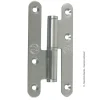 Paumelle parisienne gauche bout rond en inox 140x70 mm