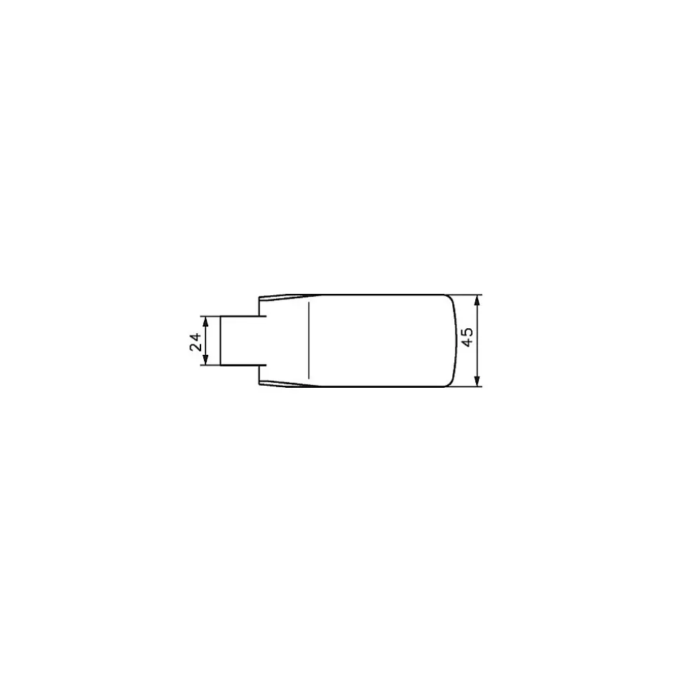 Paumelle pour feuillure sup à 40 mm LAGUNE 4201 - STREMLER Argent