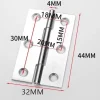 24 pcs en acier inoxydable meubles de maison matériel Charnière de porte Long 44 mm x 34 mm