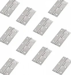 24 pcs en acier inoxydable meubles de maison matériel Charnière de porte Long 44 mm x 34 mm