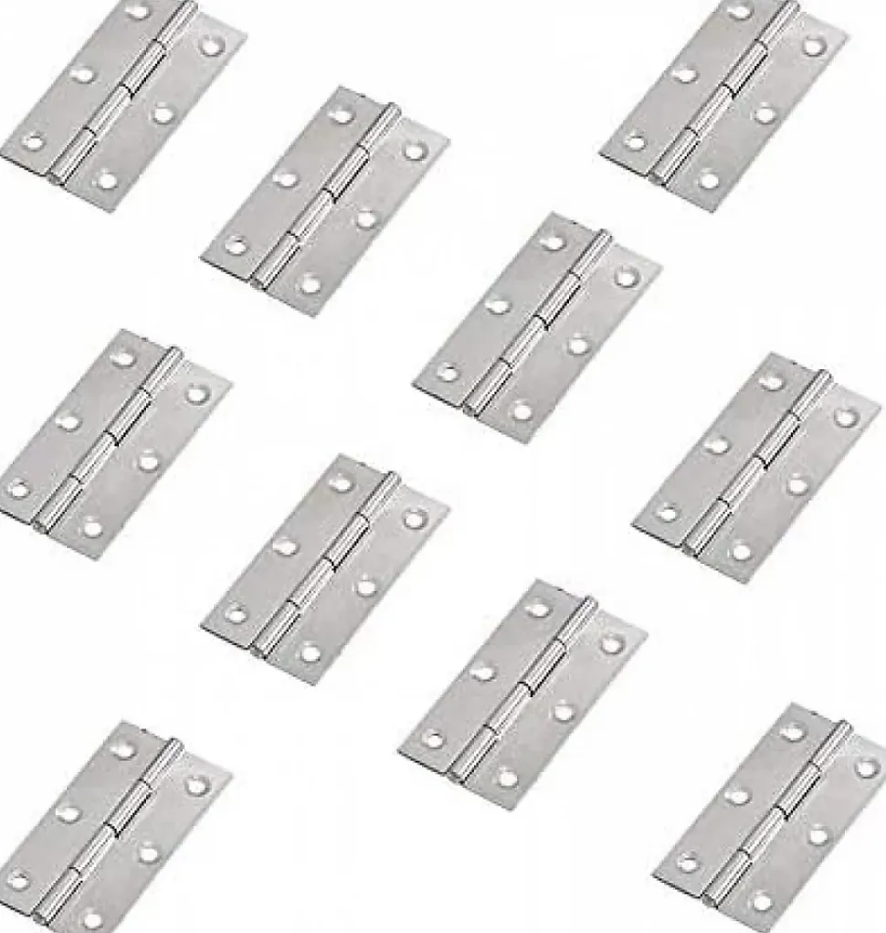 24 pcs en acier inoxydable meubles de maison matériel Charnière de porte Long 44 mm x 34 mm