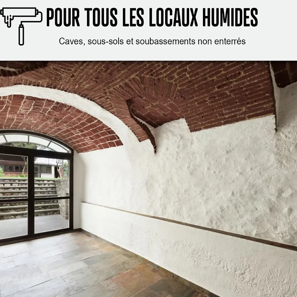 Peinture anti humidité mur humide salle de bain - ARCASCREEN - 0.75 L (jusqu'à 3 m²) - ARCANE INDUSTRIES
