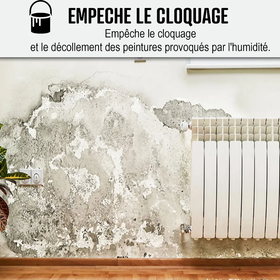 Peinture anti humidité mur humide salle de bain - ARCASCREEN - 0.75 L (jusqu'à 3 m²) - ARCANE INDUSTRIES