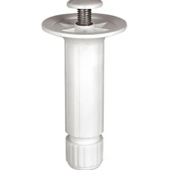 Pied de caisson plastique H. 100 mm x ø28 blanc à vis