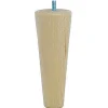 Pied de lit fuseau H. 150 mm x ø58 mm verni