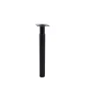 Pied de lit réglable en aluminium noir Bar Plus H. 24 / 38 x L. 3 cm