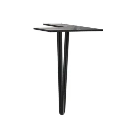 Pied de meuble en triangle en acier noir Cime H. 16 cm