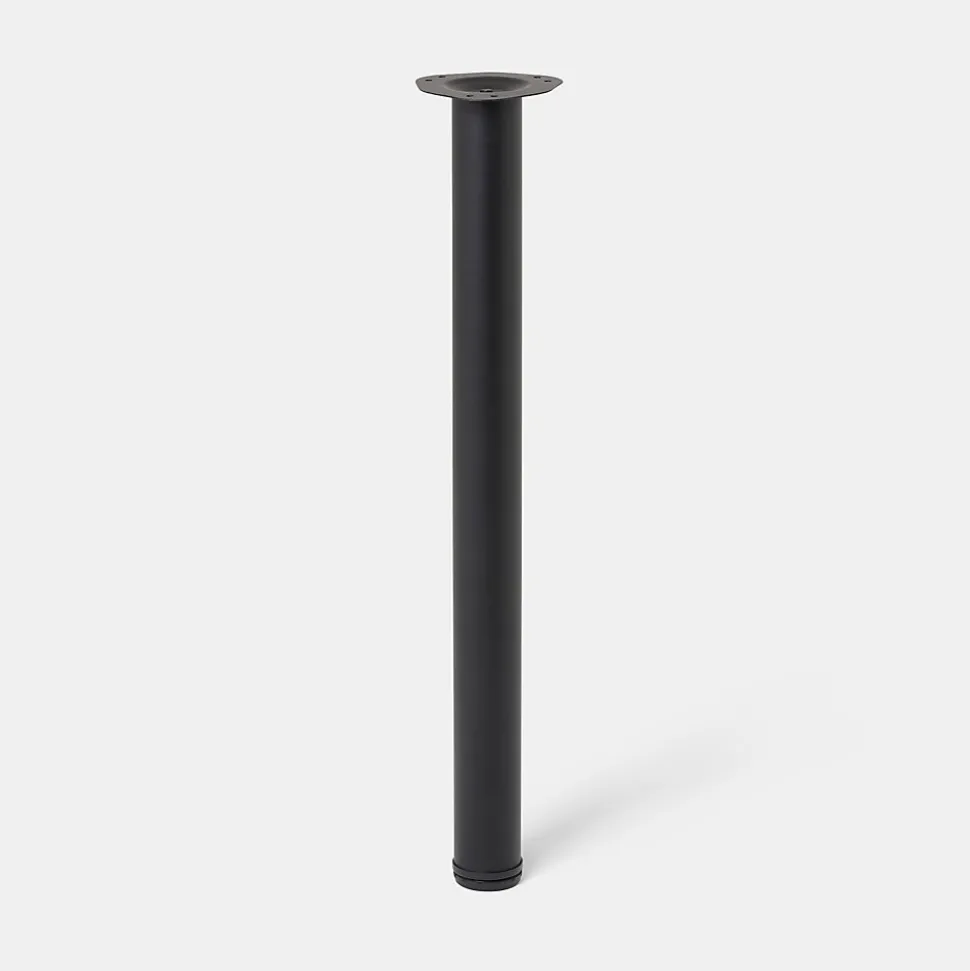 Pied de plan de travail GoodHome Nantua H. 87.5 cm / 90 cm x ø 6 cm noir, 1 pièce