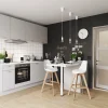 Pied de plan de travail GoodHome Nantua H. 87.5 cm / 90 cm x ø 6 cm blanc, 1 pièce