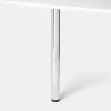 Pied de plan de travail GoodHome Nantua H. 87.5 cm / 90 cm x ø 6 cm chromé, 1 pièce