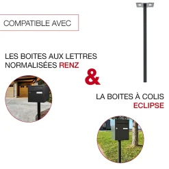 Pied elliptique Noir Sablé RAL 2100 MS