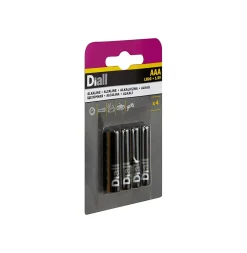 Pile alcaline AAA (LR03) Diall, lot de 4