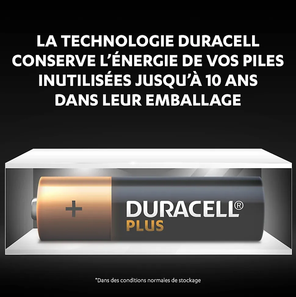 Pile alcaline AAA (LR03) Duracell Plus non rechargeable, lot de 12