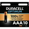 Pile alcaline AAA (LR03) Duracell Optimum, lot de 10