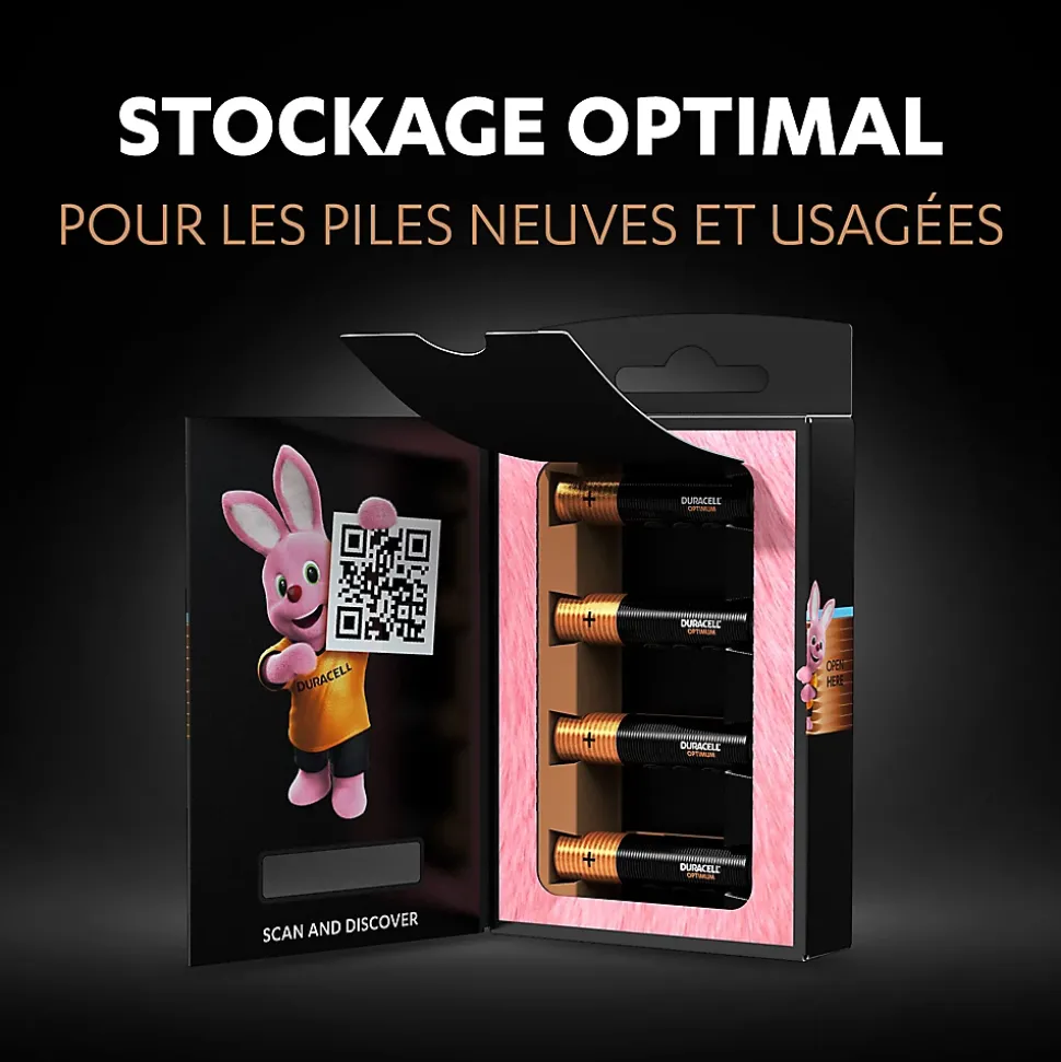 Pile alcaline AAA (LR03) Duracell Optimum, lot de 12