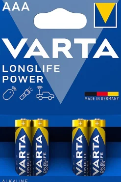 Pile alcaline AAA (LR03) Varta Long-life Power D, lot de 4