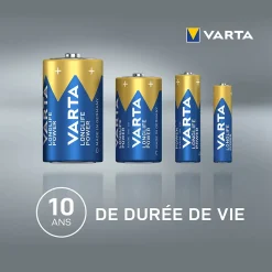 Pile alcaline AAA (LR03) Varta Long-life Power D, lot de 20