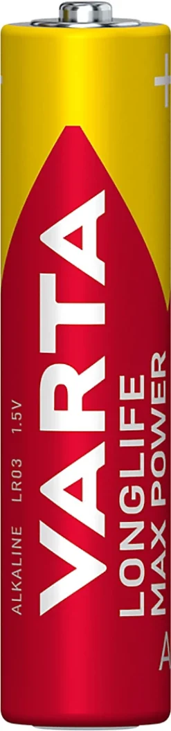 Pile alcaline AAA (LR03) Varta Max Tech, lot de 6 + 2 gratuites