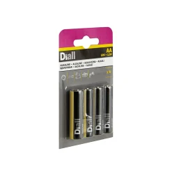 Pile alcaline AA (LR6) Diall, lot de 4