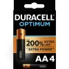 Pile alcaline AA (LR6) Duracell Optimum, lot de 4