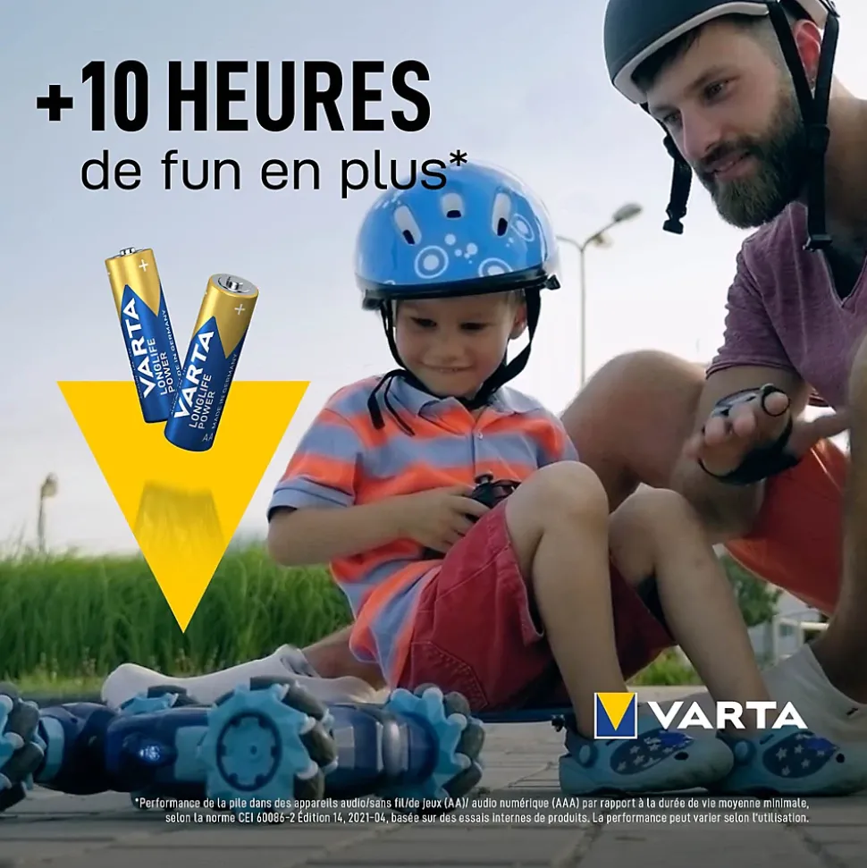 Pile alcaline AA (LR6) Varta Long-life Power, lot de 4