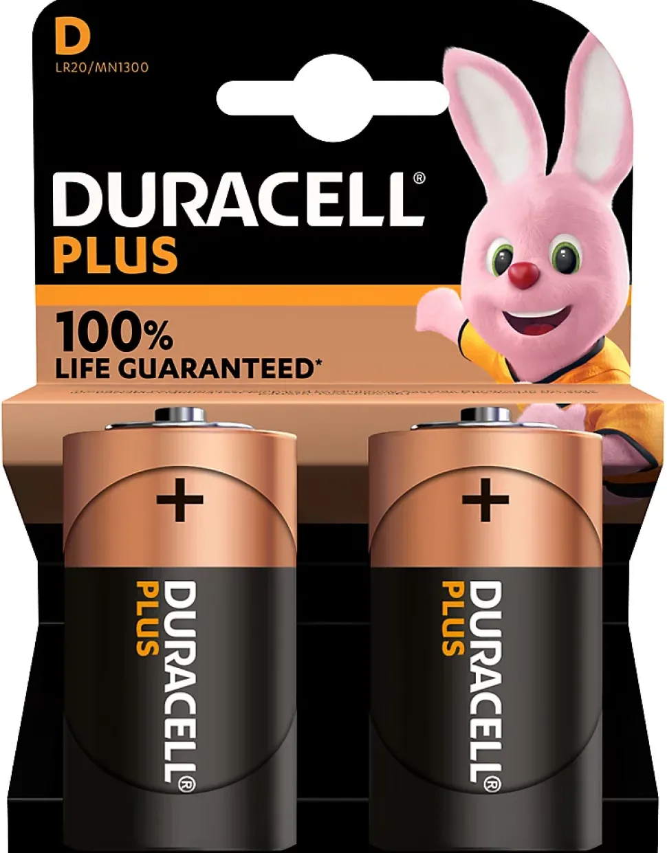 Pile alcaline D (LR20) Duracell Plus, lot de 2