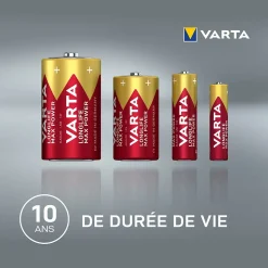 Pile alcaline D (LR20) Varta Long-life Max Power D, lot de 2