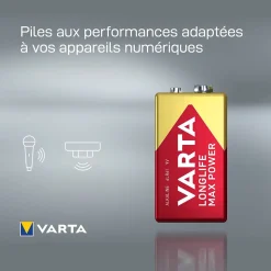 Pile alcaline 9V (PP3) Varta Long-life Max Power