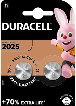 Pile au lithium CR2025 Duracell, lot de 2