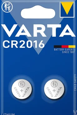 Pile au lithium CR2016 Varta, lot de 2