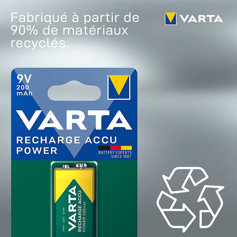 Pile rechargeable Ni-MH 9V (PP3) Varta