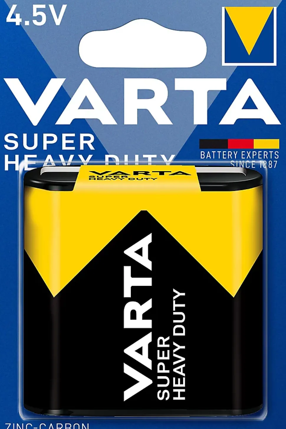 Pile saline 3R12P 4.5V - 2Ah non rechargeable Varta Superlife, lot de 1