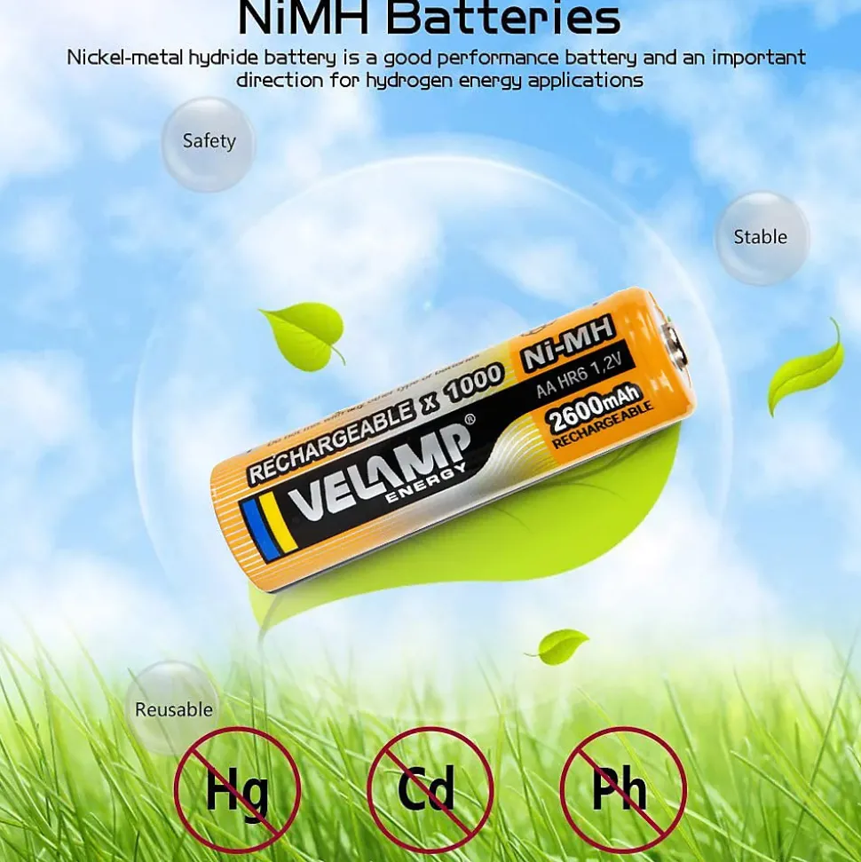 4 piles rechargeables ni-mh aaa1000 mAh