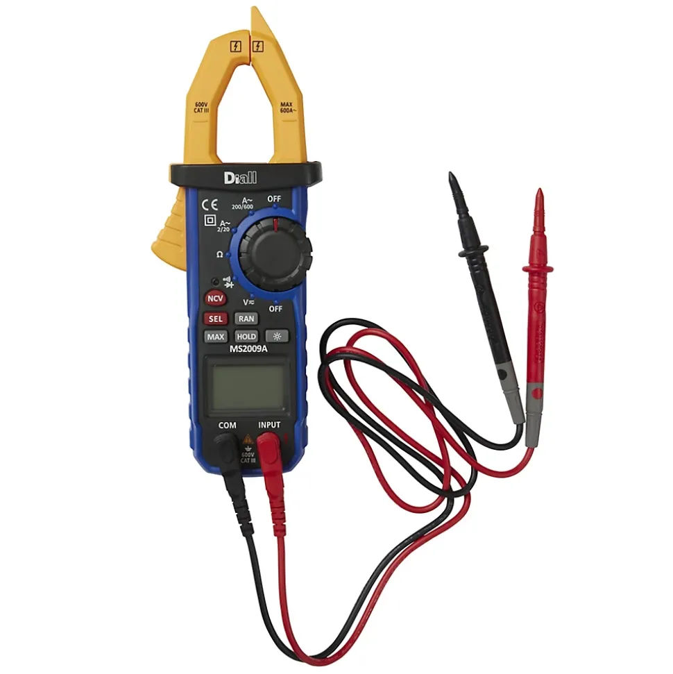 Pince ampèremétrique Diall MS2009A CAT III 600 A - 600 V l.35 x P.78 x H.218 mm