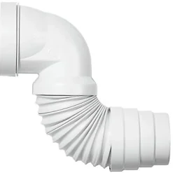 Pipe WC flexible coudée extensible 230 à 390 mm Wirquin