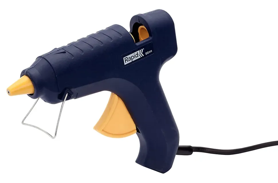 Pistolet à colle 12mm Rapid EG111 + 500g de colle transparente universelle