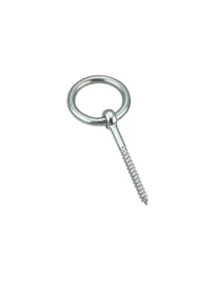 Piton Anneau Filetage Bois 8X80 Filetée sur 40 Inox A4 - 1 pièce