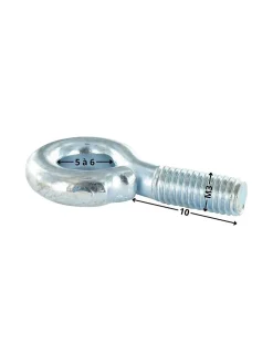 Piton Métaux M3X10 Diamètre Oeil 5 à 6 Acier zingué - 1 pièce