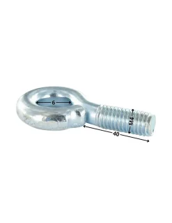 Piton Métaux M4X40 Diamètre Oeil 6 Acier zingué - 1 pièce